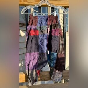Patchwork Multicolor Kids Pants